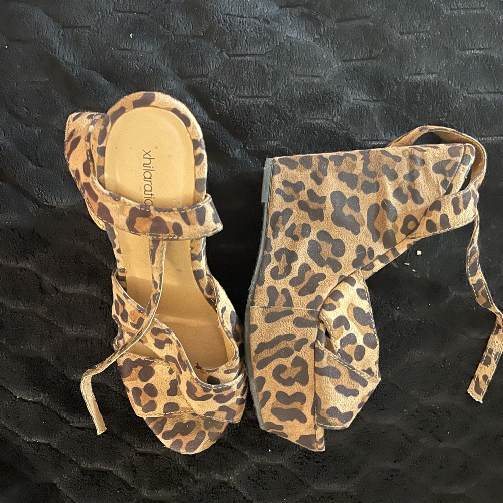 Leopard Wedges